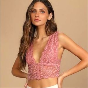 Free People Intimately Heartbreaker Brami in Rose Dust Combo Size XS NWT